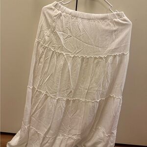 Brandy Melville white tiered skirt